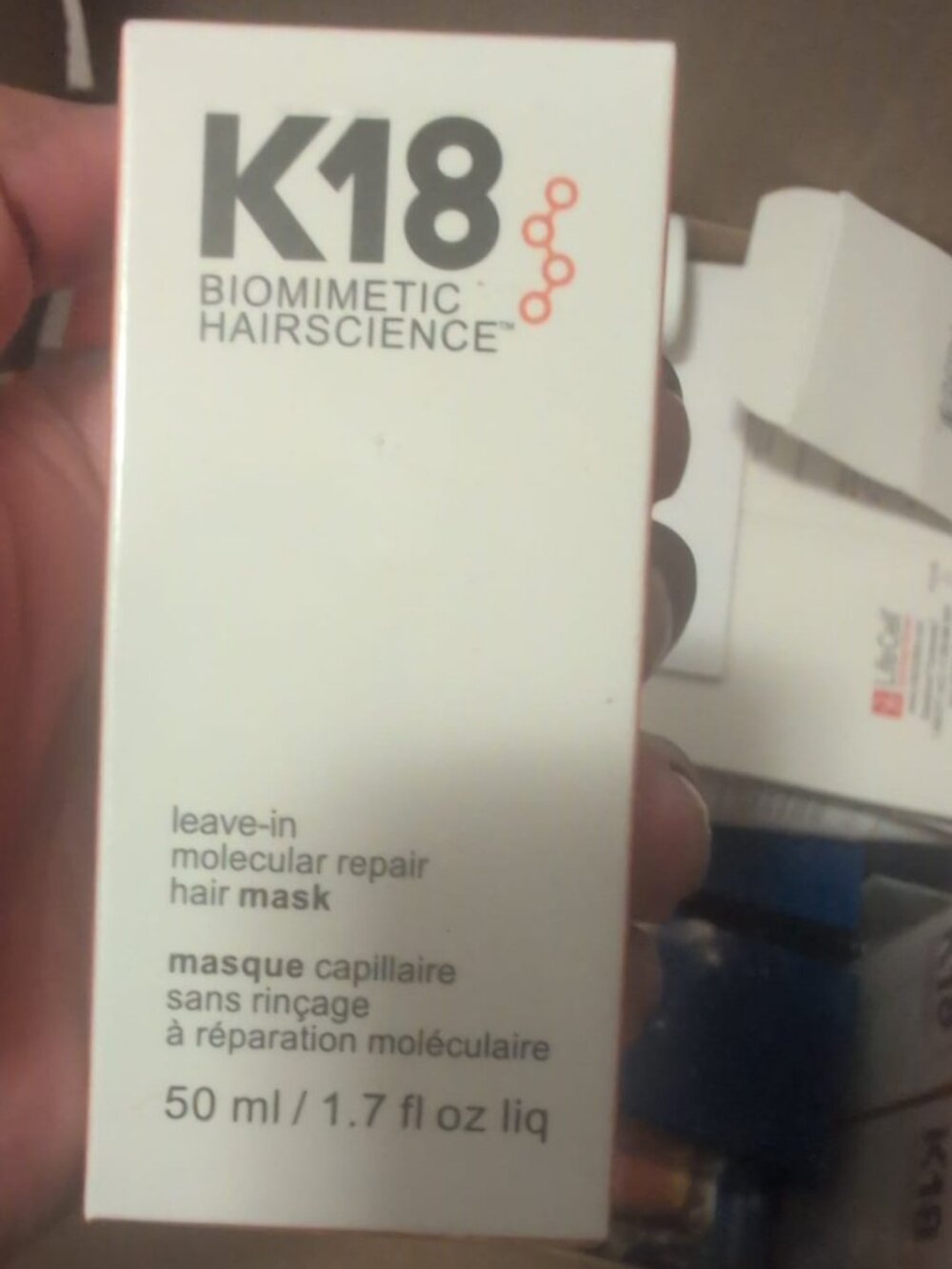 K18 Leave-In Molecular Repair Hair Mask 50ml New in Box
